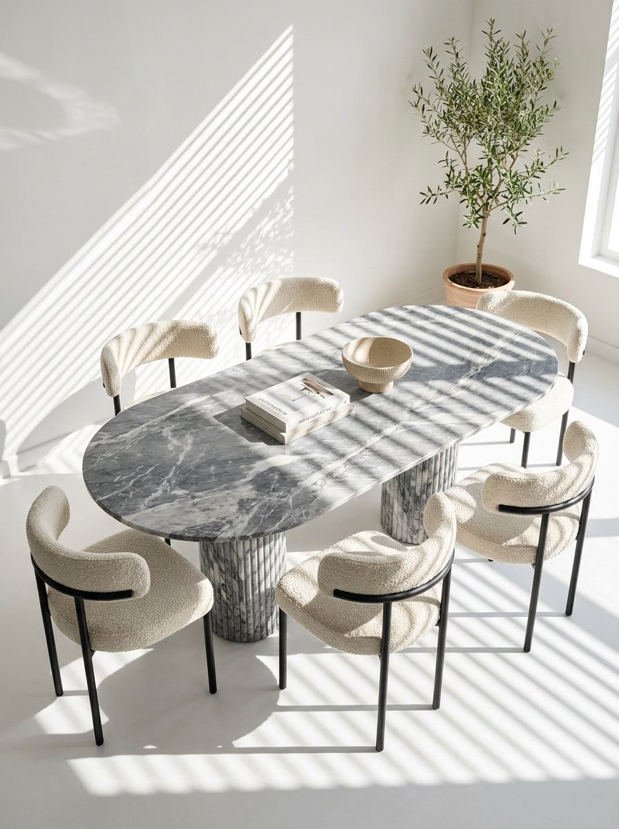 The Roma Oval Dining Table