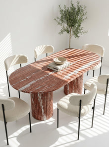 Oval Top Marble Table