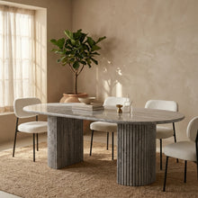 Fluted Marble Dining Table