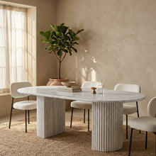 Fluted Marble Dining Table