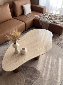 Aria Beige Travertine Coffee Table