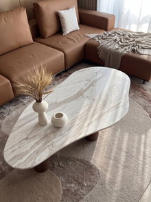 Aria Beige Travertine Coffee Table